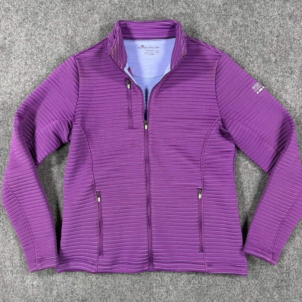 Peter Millar Jacket Womens Small Purple Quilted Full Zip Performance RSM Golf